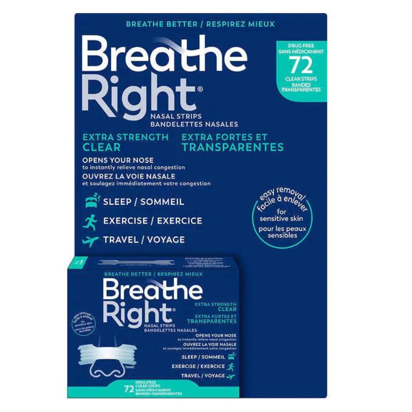 Breathe Easy Sensitive Skin Nasal Strips 72ct - Learn the benefits of proper breathing!